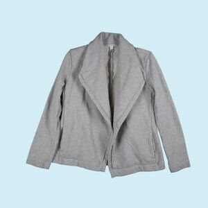 JAMES PERSE Open Cardigan Size 2 Medium Gray V-Neck Cotton Cozy Minimalist